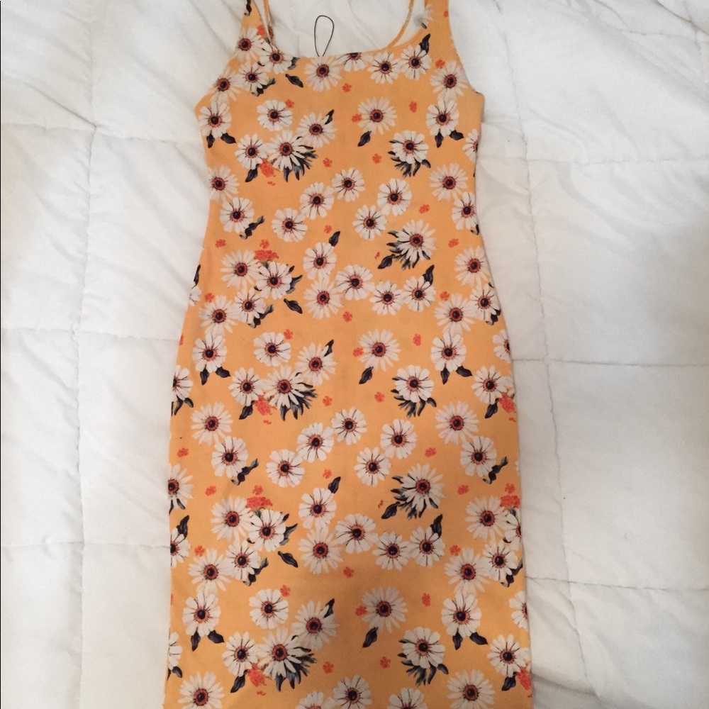 Zara Daisy Flower Bodycon Dress